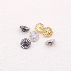 10pcs Zinc Alloy Faux Diamonds Buttons Butterfly Sewing Buttons