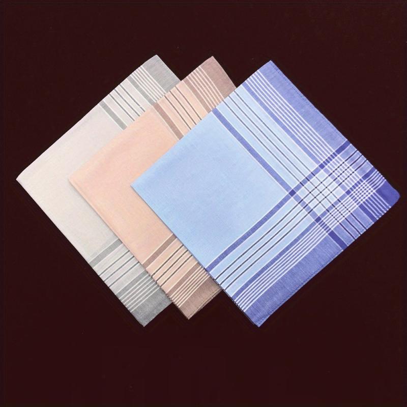 6pcs Men's Handkerchief 40x40 cm Pure Mix Colors and Styles