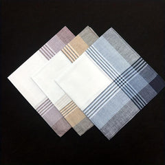 6pcs Men's Handkerchief 40x40 cm Pure Mix Colors and Styles