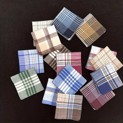 6pcs Men's Handkerchief 40x40 cm Pure Mix Colors and Styles
