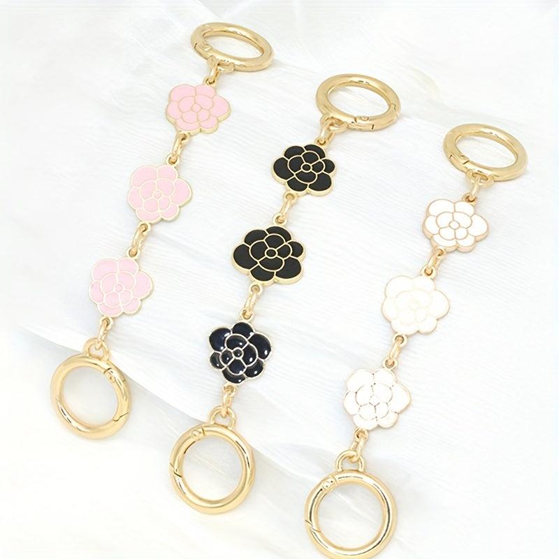 Camellia Flower Extension Chain Handbag Strap Extender