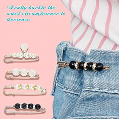 4pcs Faux Pearl Brooches Pins Sweater Shawl Clip