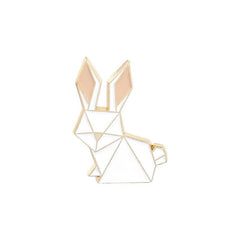 Animal Alloy Pins Set - Fox Mouse Panda Rabbit Cowboy