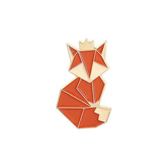 Animal Alloy Pins Set - Fox Mouse Panda Rabbit Cowboy