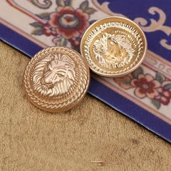 10pcs Metal Lion Sewing Buttons for Shirt Coat Suit