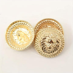 10pcs Metal Lion Sewing Buttons for Shirt Coat Suit