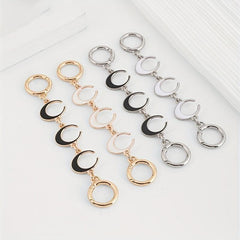 Metallic Chain Bag with Moon Design