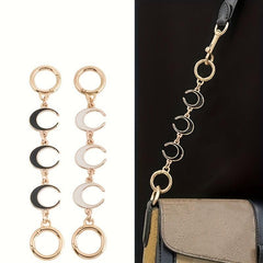 Metallic Chain Bag with Moon Design