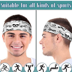 Men's Skull Sweat-absorbing Yoga Running Fitness Hairband