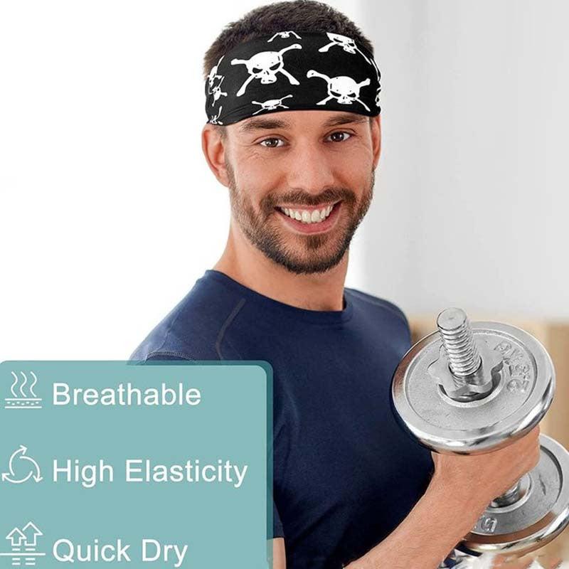 Men's Skull Sweat-absorbing Yoga Running Fitness Hairband
