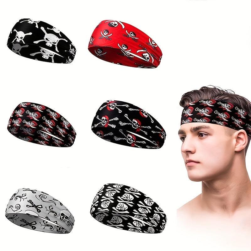 Men's Skull Sweat-absorbing Yoga Running Fitness Hairband