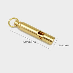 Men's Brass Survival Whistle Keychain Pendant