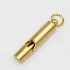 Men's Brass Survival Whistle Keychain Pendant