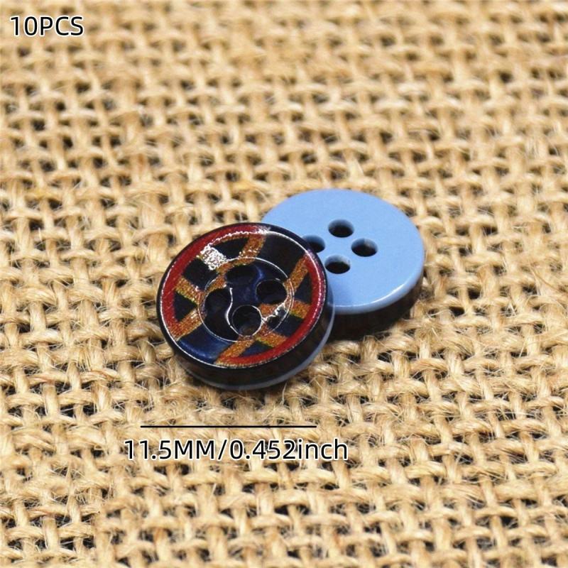 10pcs 3D Printed Resin Shirt Buttons Real Ripple Pearly Button