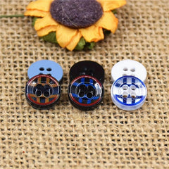 10pcs 3D Printed Resin Shirt Buttons Real Ripple Pearly Button