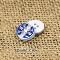 10pcs 3D Printed Resin Shirt Buttons Real Ripple Pearly Button