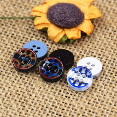 10pcs 3D Printed Resin Shirt Buttons Real Ripple Pearly Button