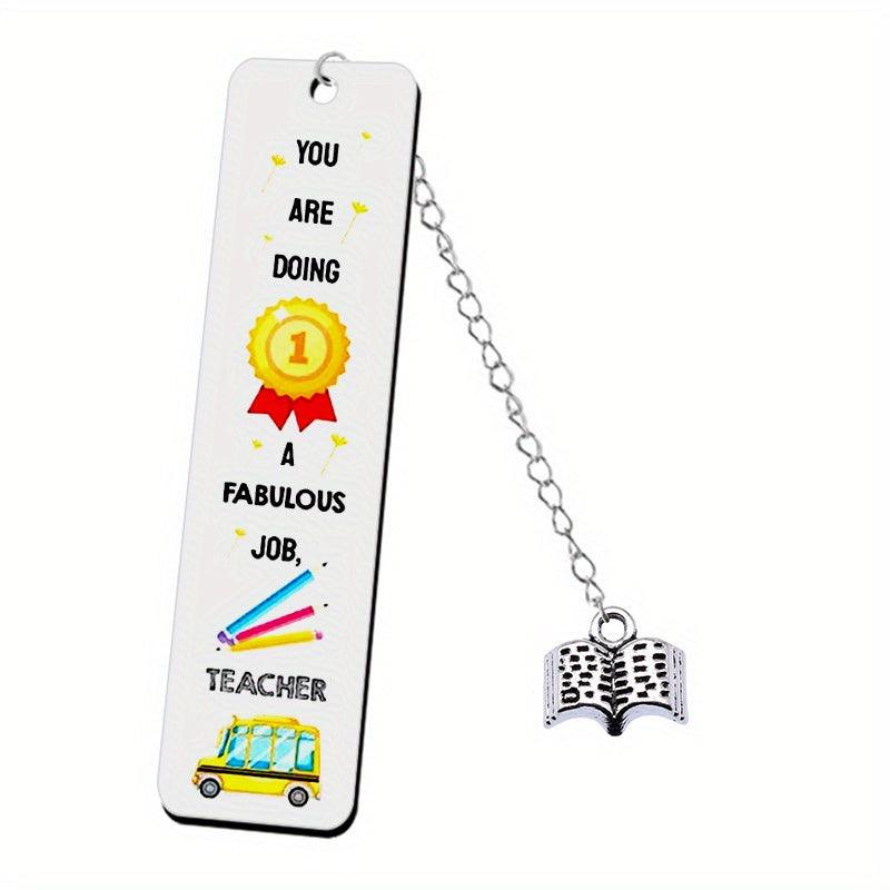 1PC Stainless Steel Print Bookmark Teacher's Gift