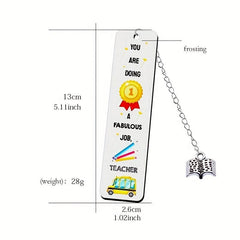 1PC Stainless Steel Print Bookmark Teacher's Gift
