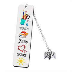 1PC Stainless Steel Print Bookmark Teacher's Gift