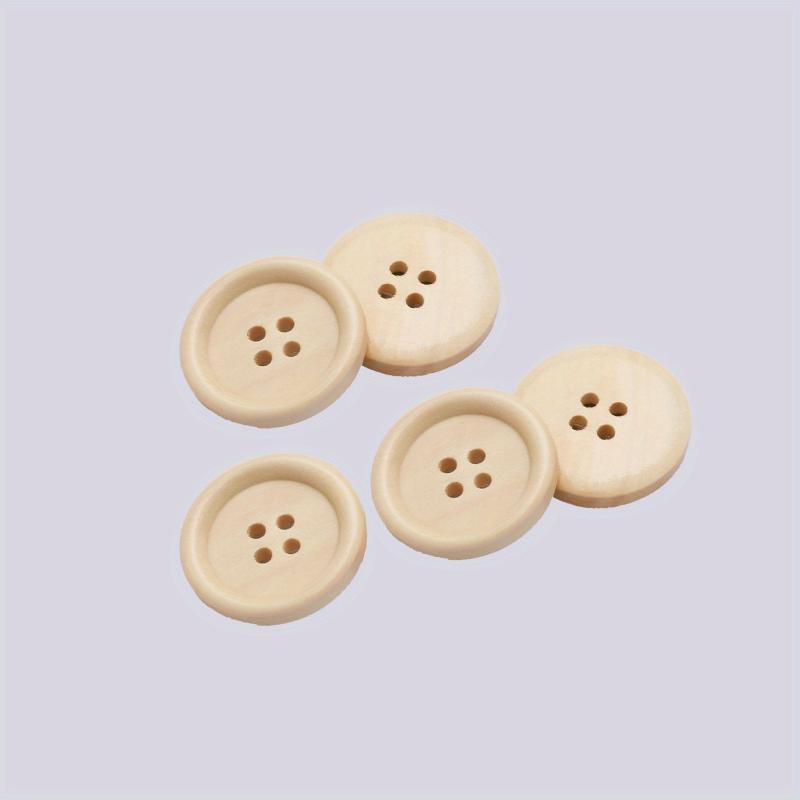 5pcs Natural Wooden Buckle Four Eyed Wooden Button DIY Clothing Accessories