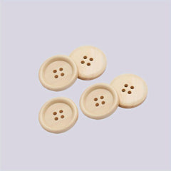 5pcs Natural Wooden Buckle Four Eyed Wooden Button DIY Clothing Accessories