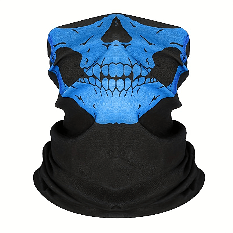 Skull Print Face Mask Windproof Dustproof Outdoor Riding Hood