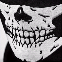 Skull Print Face Mask Windproof Dustproof Outdoor Riding Hood