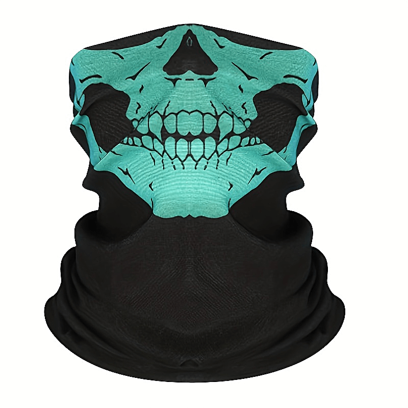 Skull Print Face Mask Windproof Dustproof Outdoor Riding Hood