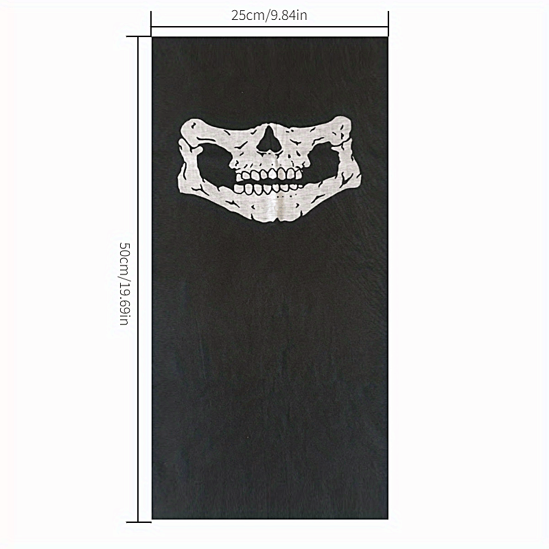 Skull Print Face Mask Windproof Dustproof Outdoor Riding Hood