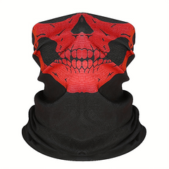 Skull Print Face Mask Windproof Dustproof Outdoor Riding Hood