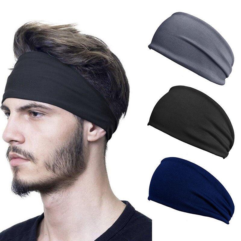 3pcs Sweat Absorption Breathable Elastic Tie Hair Bands Exercise Sport Headbands