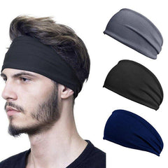 3pcs Sweat Absorption Breathable Elastic Tie Hair Bands Exercise Sport Headbands