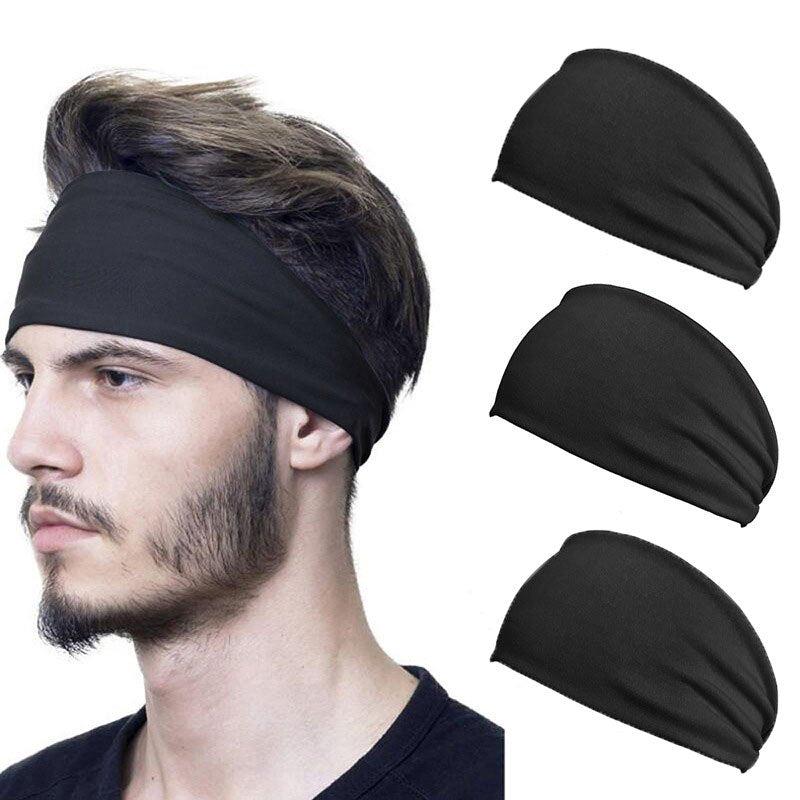 3pcs Sweat Absorption Breathable Elastic Tie Hair Bands Exercise Sport Headbands
