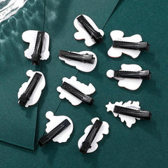 10pcs Christmas Tree & Snowman Decor Hair Clip