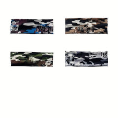 Men's Viscose Sports Headband Camouflage Elastic Hairband