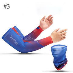 Men's Cooling Face Scarf Set - Sun Protection, Arm Sleeves, Gloves