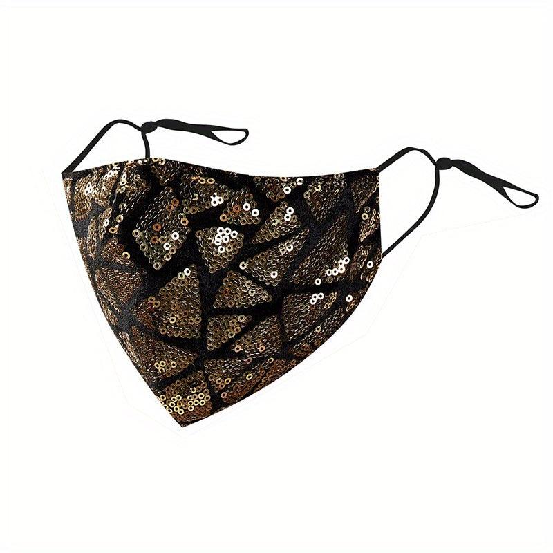 Fashionable Reusable Sequin Mask for Dressy Occasions