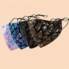 Fashionable Reusable Sequin Mask for Dressy Occasions