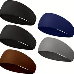 5pcs Sports Headbands For Men Running Headband Moisture Wicking