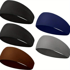 5pcs Sports Headbands For Men Running Headband Moisture Wicking