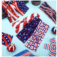 American Flag Independence Star Headband Retro Knotted Sports Strap Headband