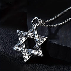 Stainless Steel Necklace Jewelry Hexagon Pendant Necklace Hip hop Punk