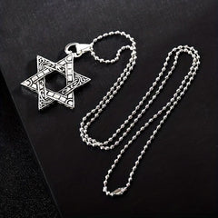 Stainless Steel Necklace Jewelry Hexagon Pendant Necklace Hip hop Punk