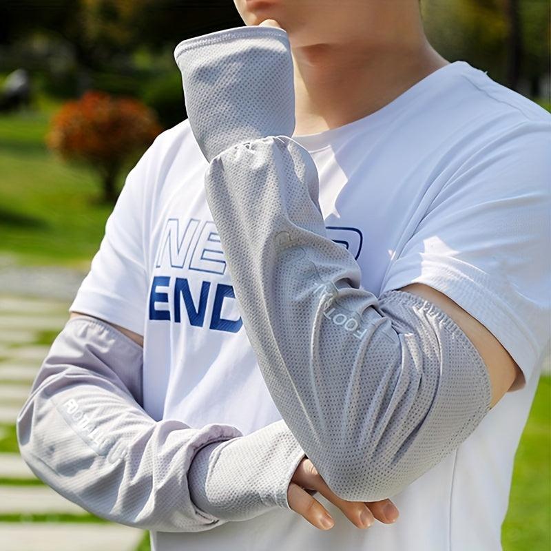 Men's Sunscreen Ice Silk Arm Protector Sleeves Outdoor Cycling