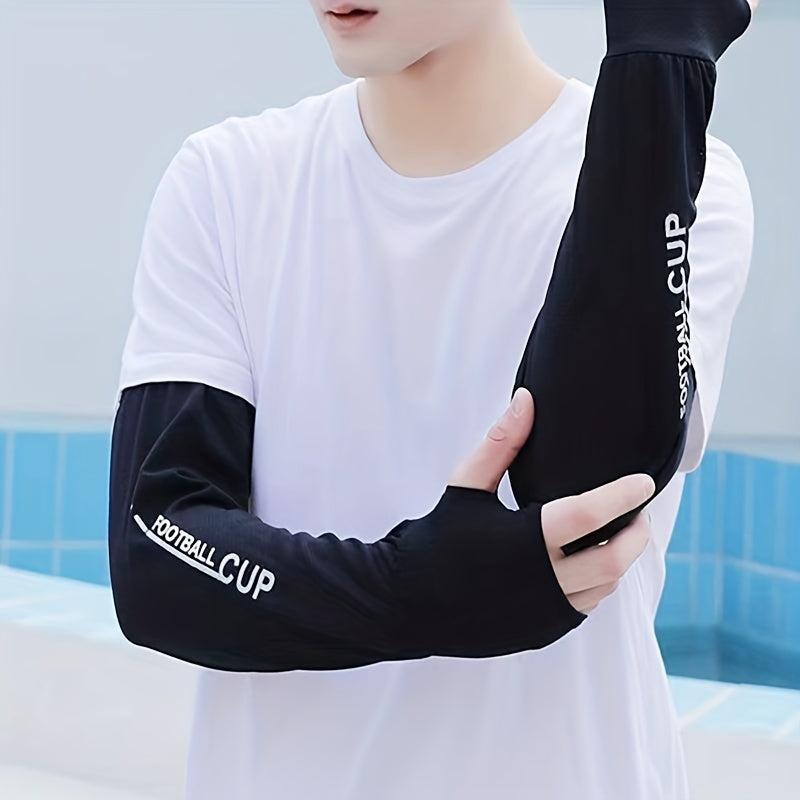 Men's Sunscreen Ice Silk Arm Protector Sleeves Outdoor Cycling
