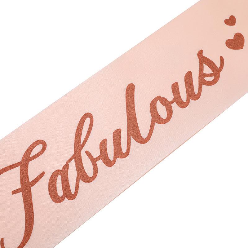 Rose Golden Birthday Shoulder Strap Ribbon Party Decoration
