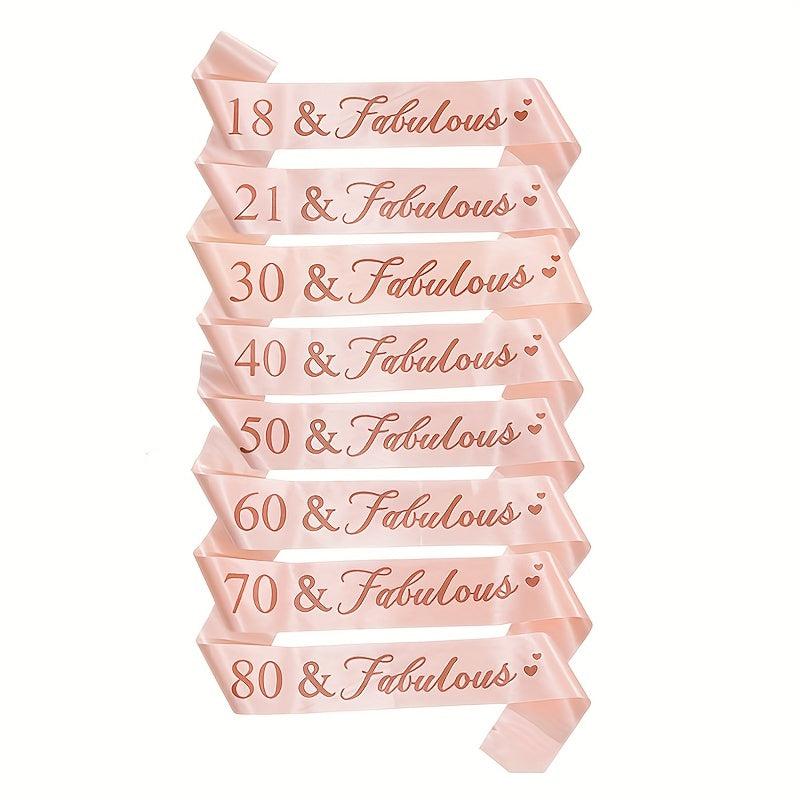 Rose Golden Birthday Shoulder Strap Ribbon Party Decoration