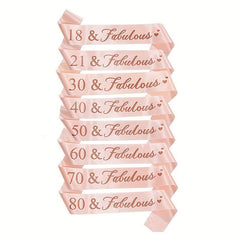 Rose Golden Birthday Shoulder Strap Ribbon Party Decoration