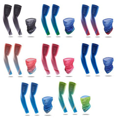 Cooling Sunscreen Arm Sleeves Cover Head Face Neck Tube Scarf Set